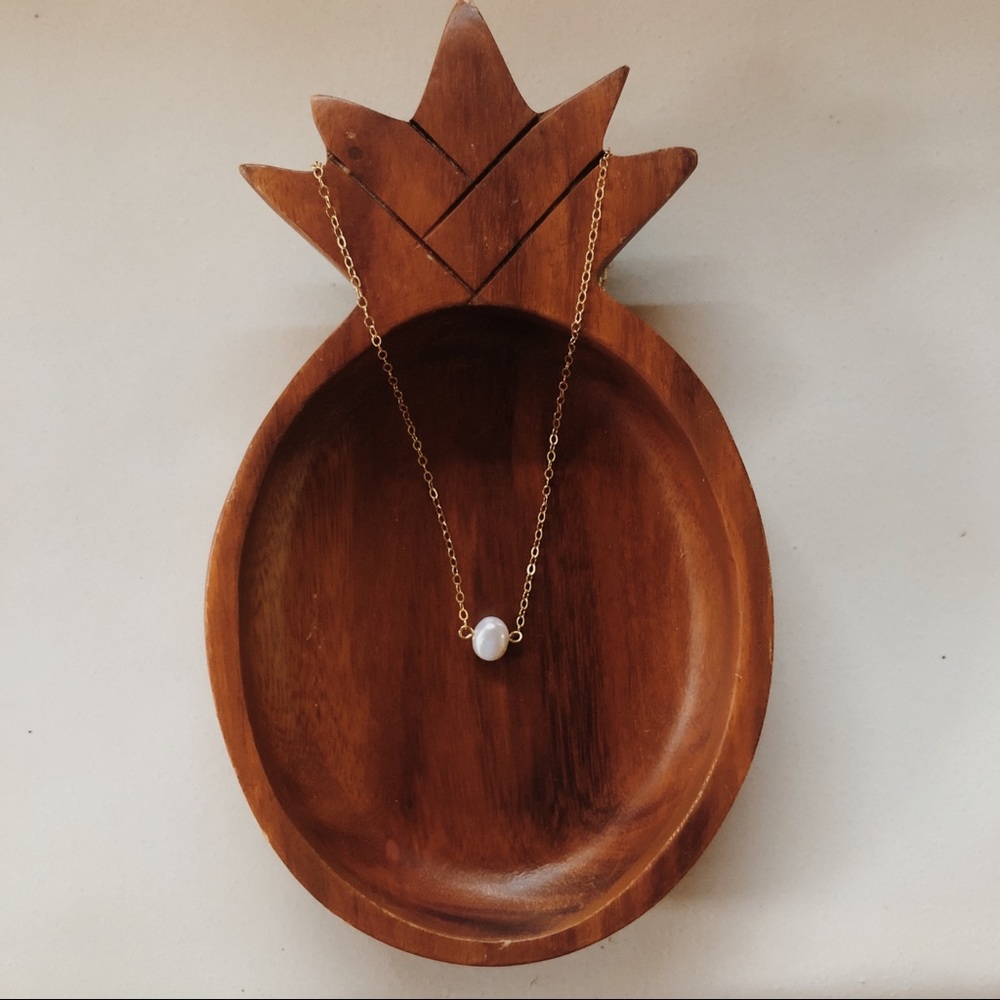 14k gold filled freshwater pearl necklace